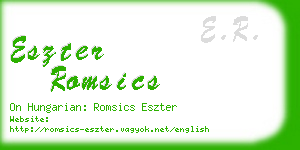 eszter romsics business card